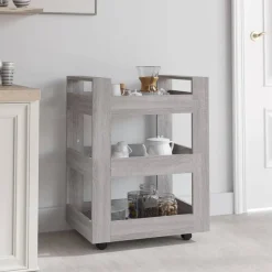 vidaXL Carros E Islas-Carrito de cocina madera contrachapada 60x45x80 cm