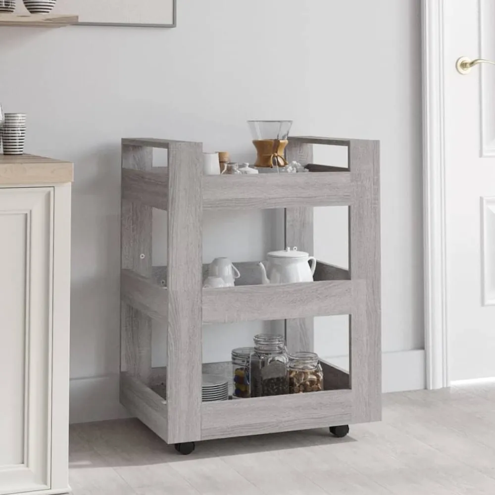 vidaXL Carros E Islas-Carrito de cocina madera contrachapada 60x45x80 cm