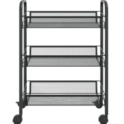 vidaXL Carrito de cocina 3 niveles hierro 46x26x64 cm Negro Online