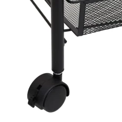 vidaXL Carrito de cocina 3 niveles hierro 46x26x64 cm Negro Online