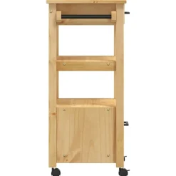 vidaXL Carrito de cocina MONZA madera maciza de pino 48x40x88,5 cm Marr&oacute;n