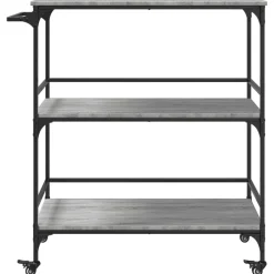 vidaXL Carros E Islas-Carrito de cocina madera ingeniería 100,5x50x105 cm
