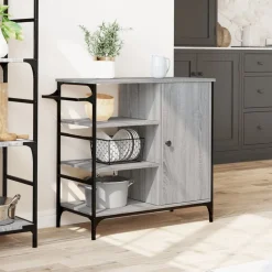 vidaXL Carrito de cocina de madera 87,5x38,5x84,5 cm Gris sonoma Hot