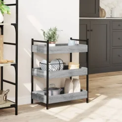 vidaXL Carrito de cocina madera de ingeniería 50x30x70 cm Gris sonoma Sale