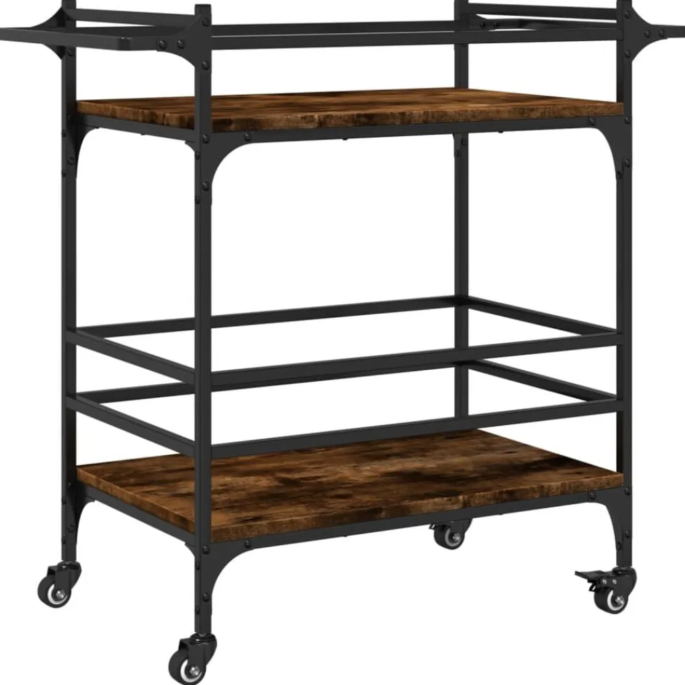 vidaXL Carros E Islas-Carrito de cocina madera ingeniería 82x40x78,5 cm