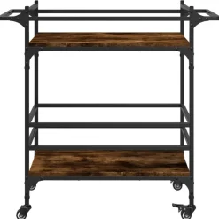 vidaXL Carros E Islas-Carrito de cocina madera ingeniería 82x40x78,5 cm