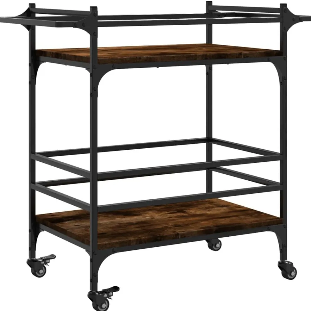 vidaXL Carros E Islas-Carrito de cocina madera ingeniería 82x40x78,5 cm