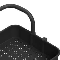 vidaXL Carrito de cocina 3 niveles hierro y ABS 42x35x85 cm Negro