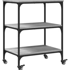 vidaXL Carrito de cocina madera de ingeniería 60x41x76 cm Gris sonoma Sale