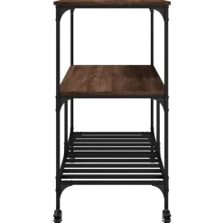 vidaXL Carrito de cocina madera ingeniería marrón roble 100x50x95 cm Marr&oacute;n roble Online