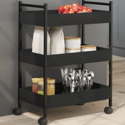 vidaXL Carros E Islas-Carrito de cocina madera de ingeniería 50x30x70 cm
