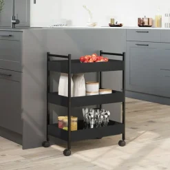 vidaXL Carros E Islas-Carrito de cocina madera de ingeniería 50x30x70 cm