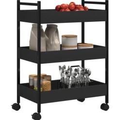 vidaXL Carros E Islas-Carrito de cocina madera de ingeniería 50x30x70 cm