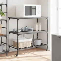 vidaXL Carros E Islas-Carrito de cocina madera ingeniería 100x50x95 cm