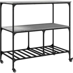 vidaXL Carros E Islas-Carrito de cocina madera ingeniería 100x50x95 cm