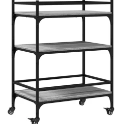 vidaXL Carros E Islas-Carrito de cocina madera ingeniería 65x40x86,5 cm