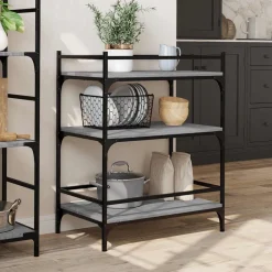 vidaXL Carros E Islas-Carrito de cocina madera ingeniería 65x40x86,5 cm