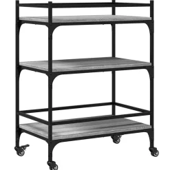 vidaXL Carros E Islas-Carrito de cocina madera ingeniería 65x40x86,5 cm