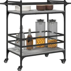 vidaXL Carros E Islas-Carrito de cocina madera ingeniería 82x40x78,5 cm