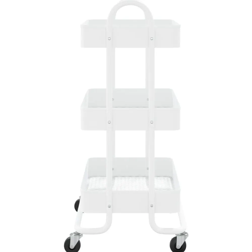 vidaXL Carrito de cocina 3 niveles acero 43x34x79 cm Blanco Sale