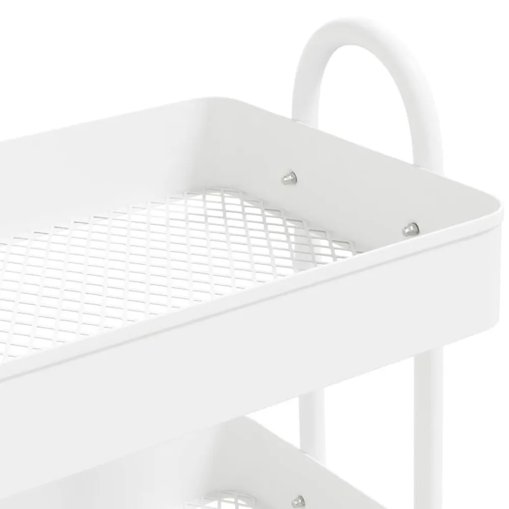 vidaXL Carrito de cocina 3 niveles acero 43x34x79 cm Blanco Sale