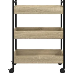 vidaXL Carros E Islas-Carrito de cocina madera de ingeniería 50x30x70 cm