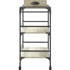 vidaXL Carrito de cocina madera ingeniería 81,5x41x92,5cm Roble Sonoma Discount
