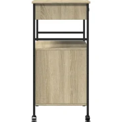 vidaXL Carrito de cocina madera ingeniería 56x43x89,5 cm Roble Sonoma Best