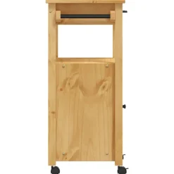 vidaXL Carros E Islas-Carrito de cocina MONZA madera maciza de pino 48x40x88,5 cm