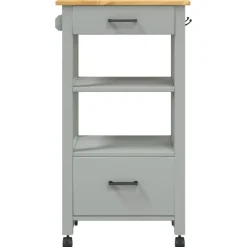 vidaXL Carrito de cocina MONZA madera maciza de pino 48x40x88,5 cm Gris Hot