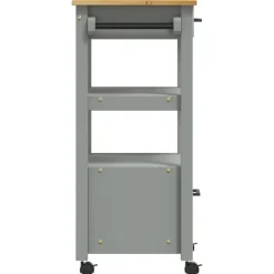 vidaXL Carrito de cocina MONZA madera maciza de pino 48x40x88,5 cm Gris Hot