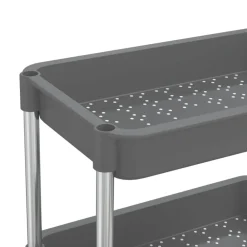 vidaXL Carros E Islas-Carrito de cocina 5 niveles hierro y ABS 42x29x128 cm