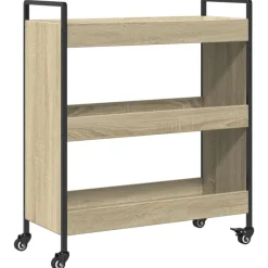 vidaXL Carrito de cocina madera de ingeniería 70x30x82 cm Roble Sonoma Outlet