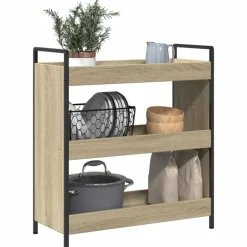 vidaXL Carrito de cocina madera de ingeniería 70x30x82 cm Roble Sonoma Outlet