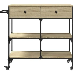vidaXL Carrito de cocina madera ingeniería 105x42x95 cm Roble Sonoma Sale