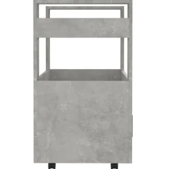 vidaXL Carros E Islas-Carrito de cocina madera contrachapada gris hormigón 60x45x80cm