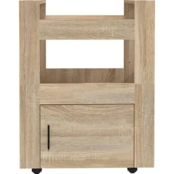 vidaXL Carrito de cocina madera contrachapada color roble 60x45x80 cm Roble Sonoma Outlet