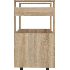 vidaXL Carrito de cocina madera contrachapada color roble 60x45x80 cm Roble Sonoma Outlet