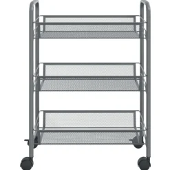 vidaXL Carros E Islas-Carrito de cocina 3 niveles hierro 46x26x64 cm