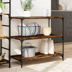 vidaXL Carros E Islas-Carrito de cocina madera ingeniería 102x50x95 cm