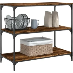 vidaXL Carros E Islas-Carrito de cocina madera ingeniería 102x50x95 cm