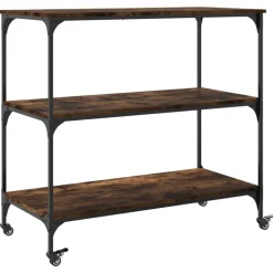 vidaXL Carros E Islas-Carrito de cocina madera ingeniería 102x50x95 cm