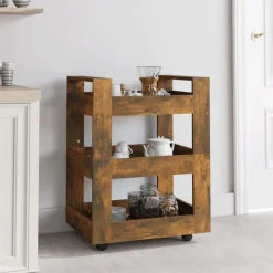 vidaXL Carros E Islas-Carrito de cocina madera contrachapada 60x45x80cm