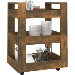 vidaXL Carros E Islas-Carrito de cocina madera contrachapada 60x45x80cm