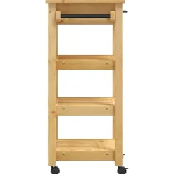 vidaXL Carros E Islas-Carrito de cocina MONZA madera maciza de pino 48x40x88,5 cm