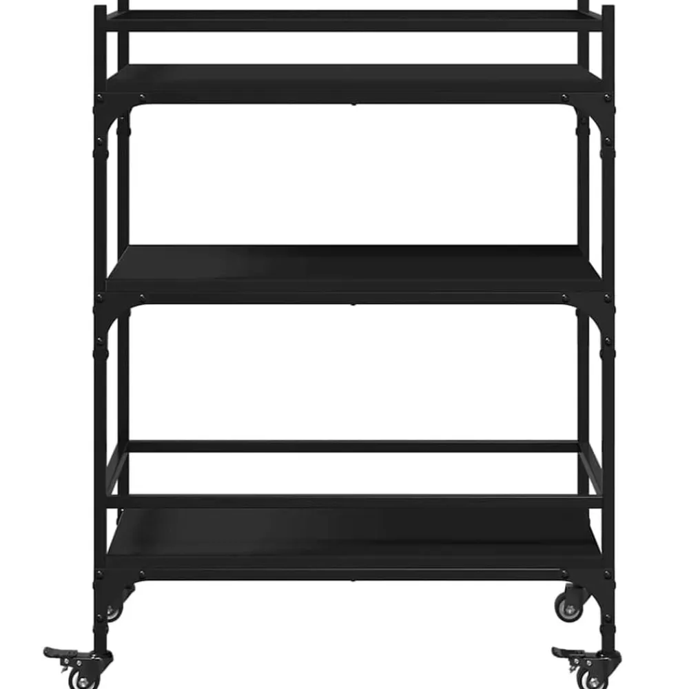 vidaXL Carros E Islas-Carrito de cocina de madera de ingeniería 65x40x86,5 cm