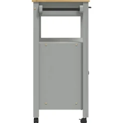 vidaXL Carrito de cocina MONZA madera maciza de pino 60x40x88,5 cm Gris New