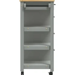 vidaXL Carros E Islas-Carrito de cocina MONZA madera maciza de pino 84x40x88,5 cm