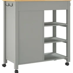 vidaXL Carros E Islas-Carrito de cocina MONZA madera maciza de pino 84x40x88,5 cm