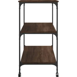 vidaXL Carrito de cocina madera ingeniería marrón roble 102x50x95 cm Marr&oacute;n roble Sale